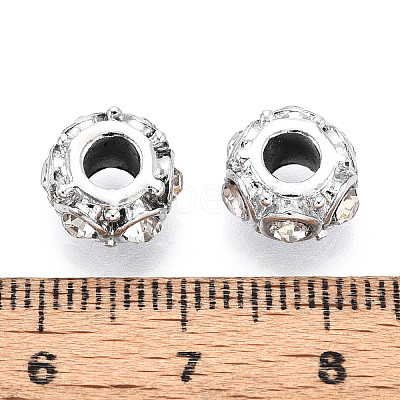 Alloy Rhinestone European Beads FIND-N009-03P-1