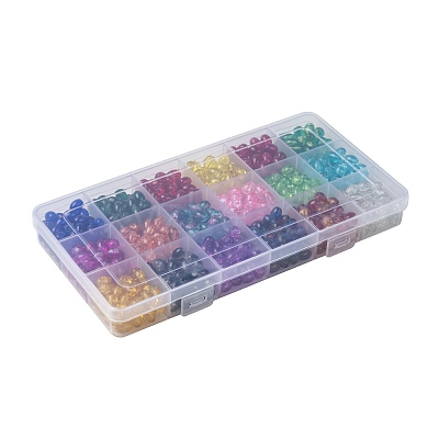 18 Colors Transparent Crackle Glass Beads CCG-X0011-02-6x8mm-1