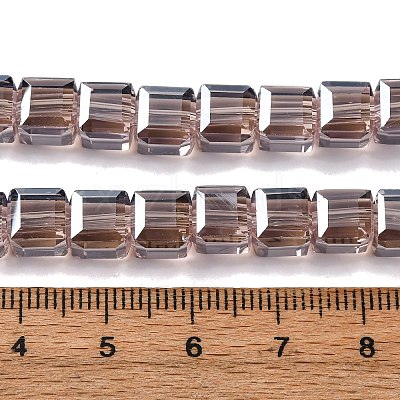 Electroplate Glass Beads Strands EGLA-H108-01A-PL03-1