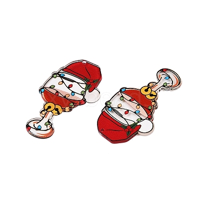 Christmas Theme Printing Acrylic Pendants BACR-N002-01I-1