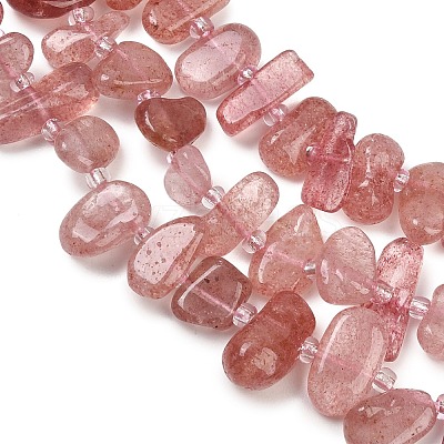 Natural Strawberry Quartz Beads Strands GG-CBA3A44-A02-01-1