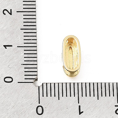 Brass Micro Pave Clear Cubic Zirconia Initial Spacer Bars KK-E802-34G-I-1