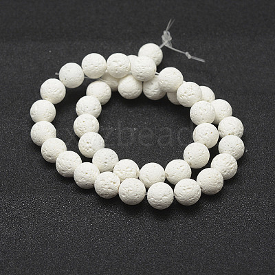 Unwaxed Natural Lava Rock Beads Strands G-J367-01-5mm-1