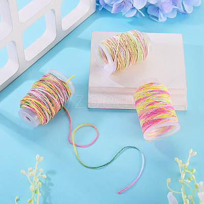3 Rolls 3 Colors Segment Dyed Macrame Cotton Cord OCOR-TA0004-20B-1