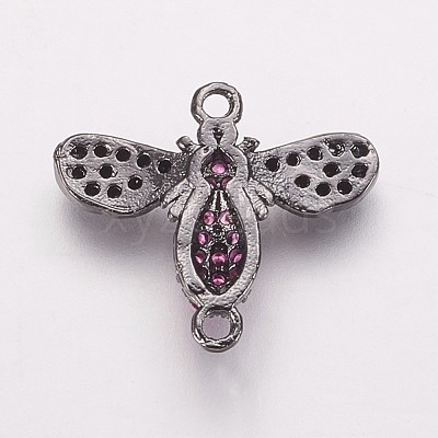 Brass Cubic Zirconia Links ZIRC-K070-03-E01-1