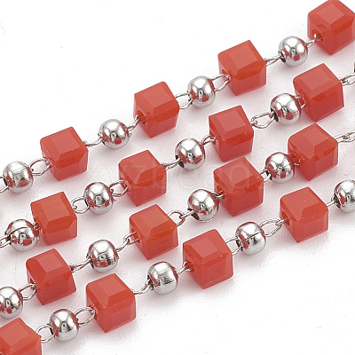 Handmade Glass Beaded Chains CHS-S002-04-1