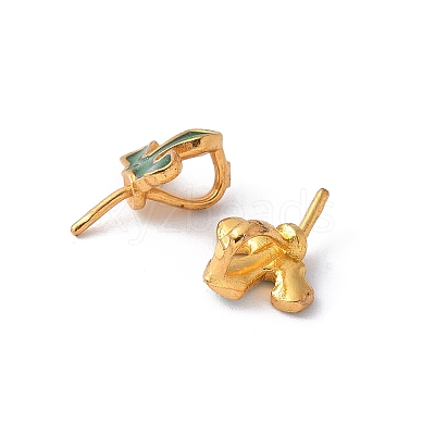 Brass Enamel Eye Pin Peg Bails KK-K399-16B-01-1