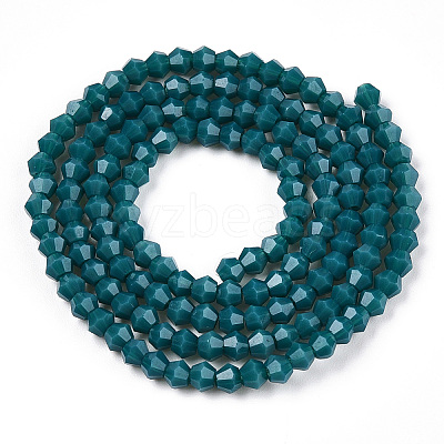 Opaque Solid Color Imitation Jade Glass Beads Strands EGLA-A039-P2mm-D18-1