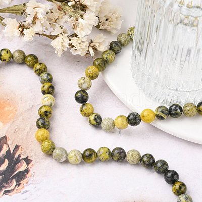 Natural Yellow Turquoise(Jasper) Beads Strands GSR007-1