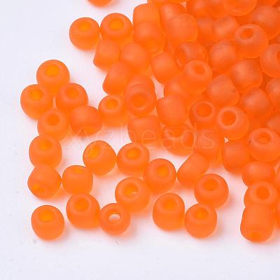 12/0 Frosted Round Glass Seed Beads X-SEED-A008-2mm-M9-1