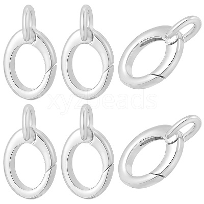 8Pcs Brass Spring Gate Rings KK-BBC0028-43P-1
