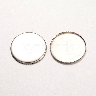 Tarnish Resistant 316 Surgical Stainless Steel Milled Edge Bezel Cups LS-STAS-K099-01-18mm-P-1