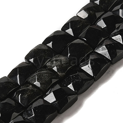 Natural Obsidian Beads Strands G-C109-A02-01-1
