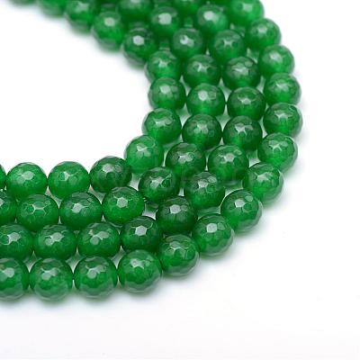 Natural White Jade Bead Strands G-R346-6mm-01-1