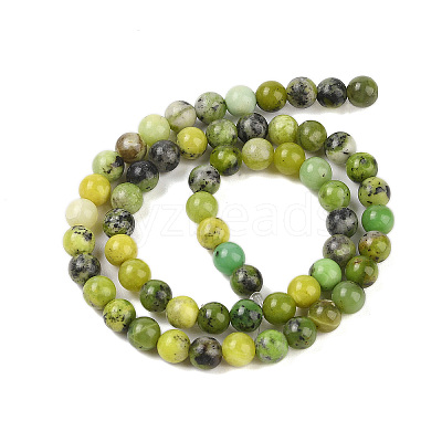 Natural Serpentine Beads Strands X-G-G829-06-4mm-1