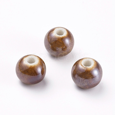 Glazed Porcelain Beads PORC-D001-10mm-05-1