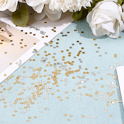500Pcs 2 Colors Brass Chip Solder AJEW-BBC0002-84-1