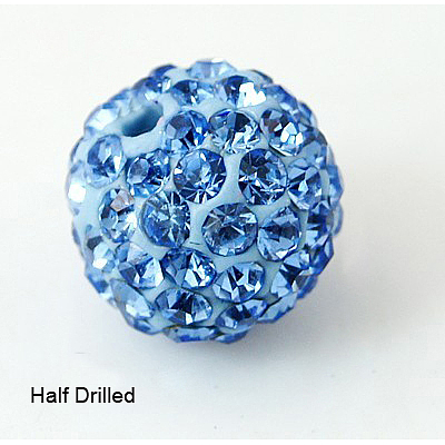 Polymer Clay Rhinestone Beads RB-H258-HD10mm-211-1