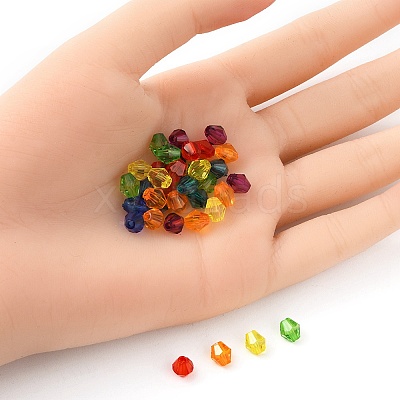 315Pcs 7 Colors Transparent Acrylic Beads TACR-YW0001-77-1