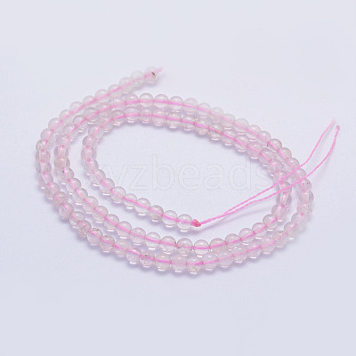 Natural Morganite Beads Strands G-L478-08-4mm-1