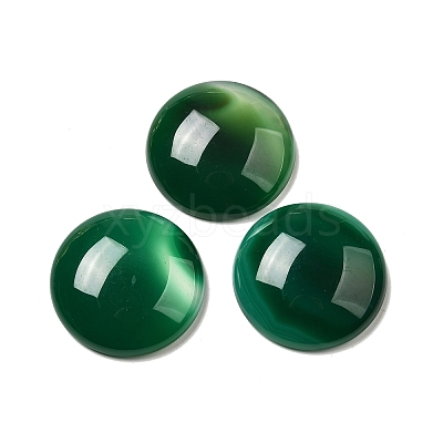Natural Green Onyx Agate Cabochons G-E492-F-05-1