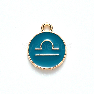 Alloy Enamel Pendants ENAM-S124-01B-05K-1