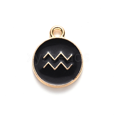 Alloy Enamel Pendants X-ENAM-S124-01A-08J-1