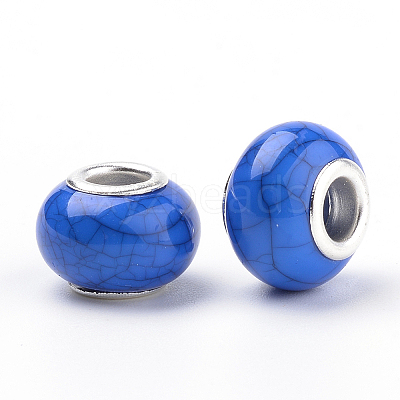Imitation Turquoise Style Resin European Beads OPDL-Q132-01-1