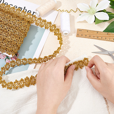 Filigree Polyester Lace Trim OCOR-WH0074-96A-1