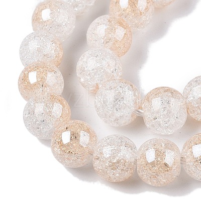 Electroplated Crackle Glass Beads Strands X-EGLA-N014-8mm-02-1