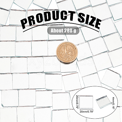 Mirror Glass Mosaic Tiles GLAA-PH0007-90-1