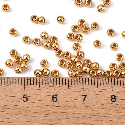 Rack Plating Brass Round Spacer Beads KK-I601-3mm-G-RS-1