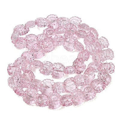 Electroplate Baking Paint Transparent Glass Beads Strands GL-CBA17FF-02G-1