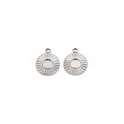 304 Stainless Steel Pendant Enamel Settings STAS-N097-205P-1