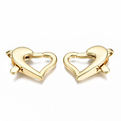 Brass Lobster Claw Clasps KK-Q252-010G-NF-1