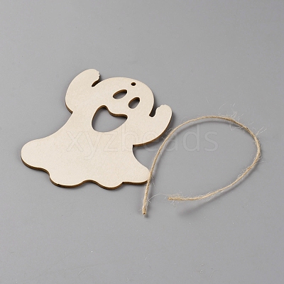 Unfinished Wood Pendant Decorations DIY-WH20014-10-1