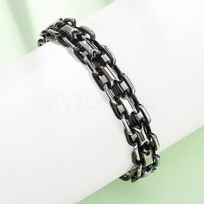 304 Stainless Steel Link Chain Bracelets BJEW-F529-14EB-1