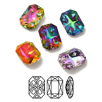 K9 Glass Rhinestone Cabochons RGLA-P036-08B-M-1