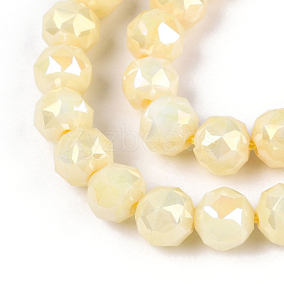 Anti-Tarnish Electroplate Glass Beads Strands GLAA-N010-6mm-01-1
