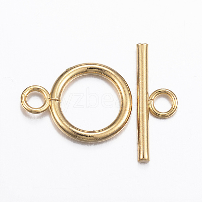 304 Stainless Steel Toggle Clasps X-STAS-H380-04G-1