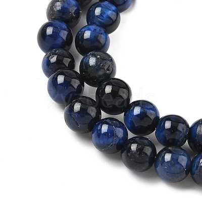 Grade B Natural Tiger Eye Beads Strands G-F591-18-6mm-01-1