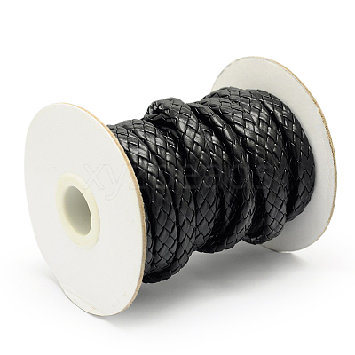 Braided Imitation Leather Cord SRIB-D052-B-01-1