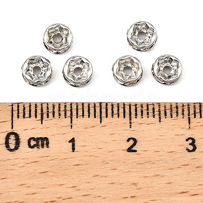 Brass Rhinestone Spacer Beads RB-A014-Z5mm-01P-1