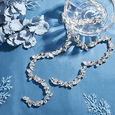 1 Yard Iron Glass Cup Chains CH-GF0001-02B-1