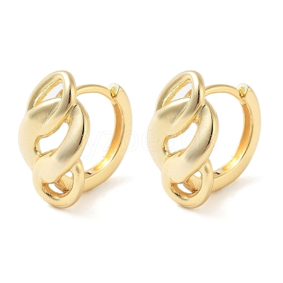 Brass Nuggets Hoop Earrings for Women LS-EJEW-F347-01G-04-1
