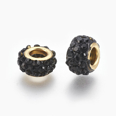 Handmade Polymer Clay European Beads CLAY-O002-01G-C-1