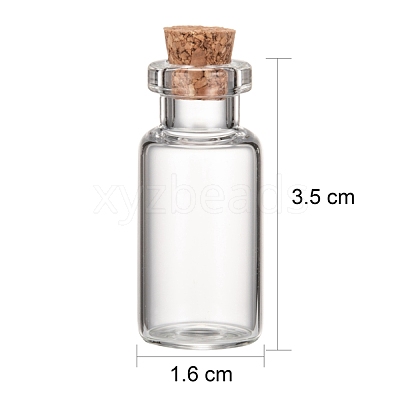 Glass Jar Glass Bottles AJEW-H004-3-1