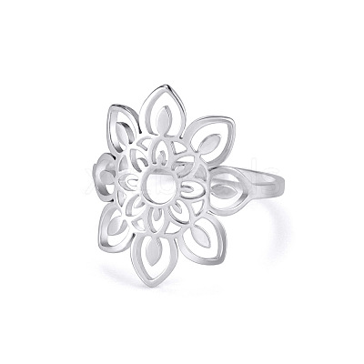 Bohemian Style 304 Stainless Steel Finger Rings for Women FS-WGCEB2E-03-1