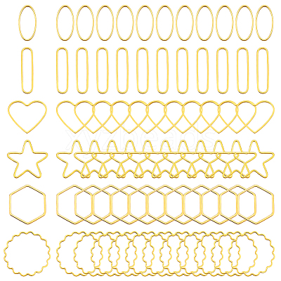 120Pcs 6 Styles Brass Linking Rings KK-PH0011-32-1