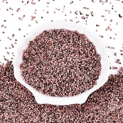 Spray Painted Picasso Cylinder Glass Seed Beads GLAA-T028-12A-02-1